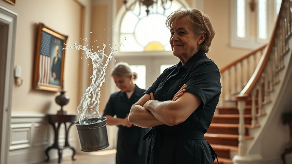 A Wealthy Woman Splashes Water On Her Servant Mother