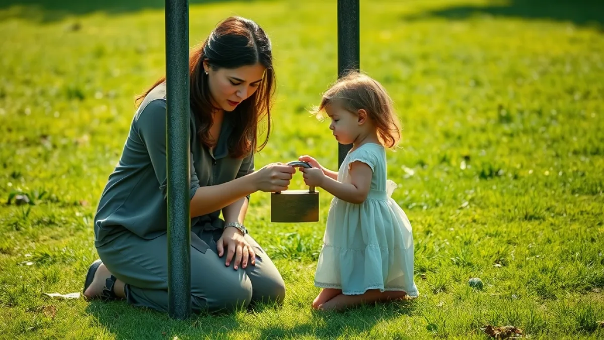 A Mother Finds Her Little Girl Padlocked In The Yard