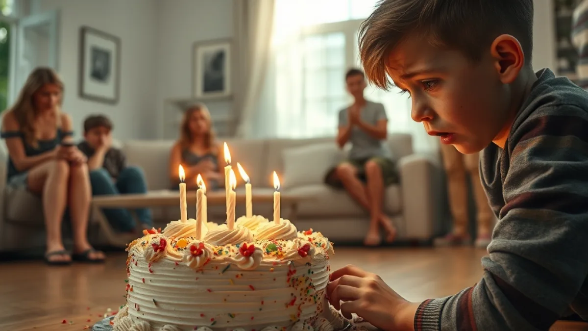 The Boy Destroyed The Cake To Save His Father's Life