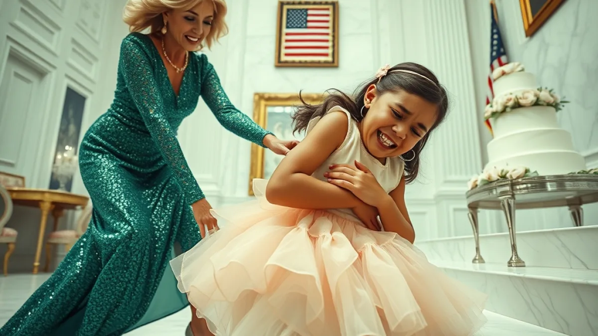 A Rich Woman Pushed A Child Over Wedding Cake