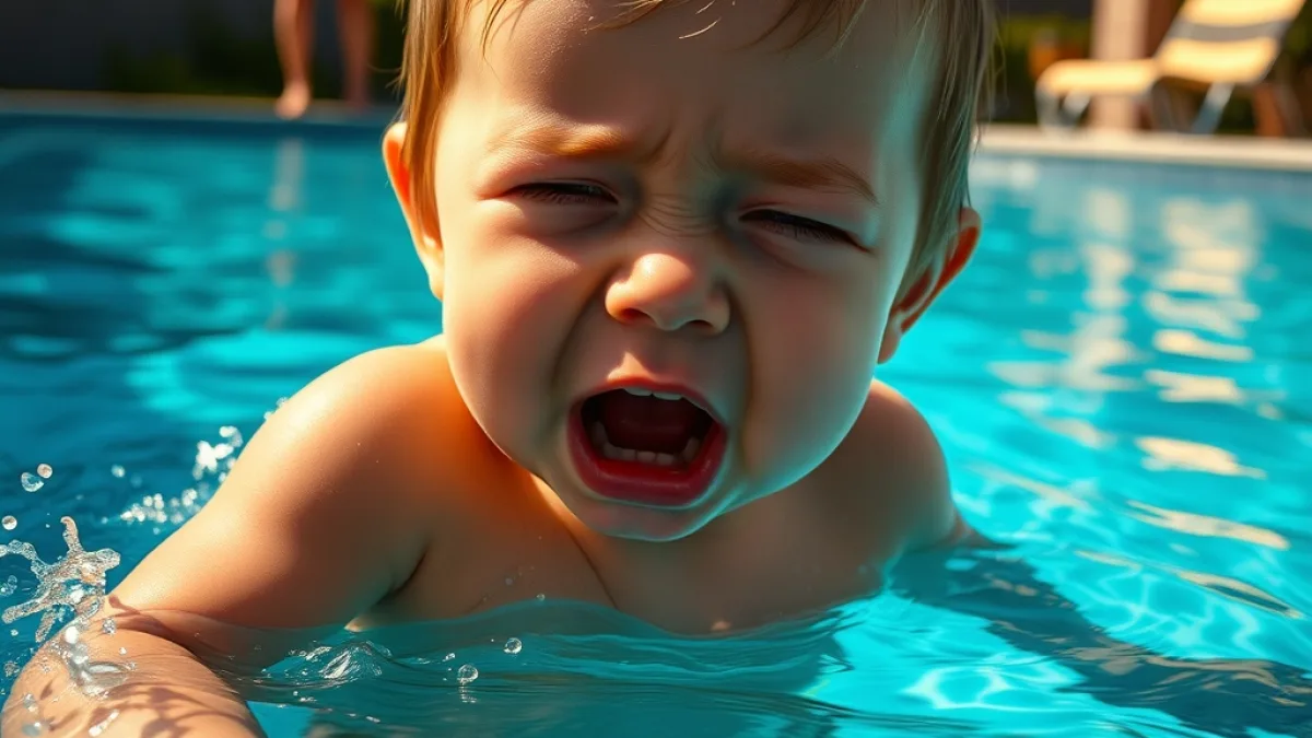 She Dropped The Child In The Pool For Answers