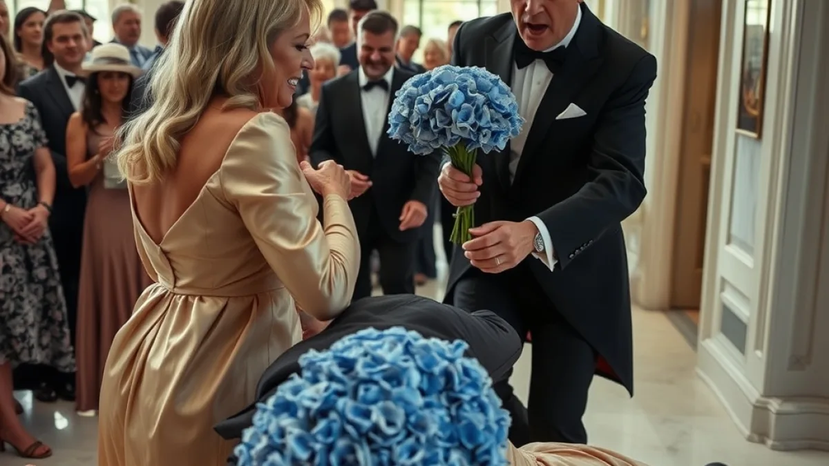 A Wealthy Groom Tackles His Bride To Protect His Mother