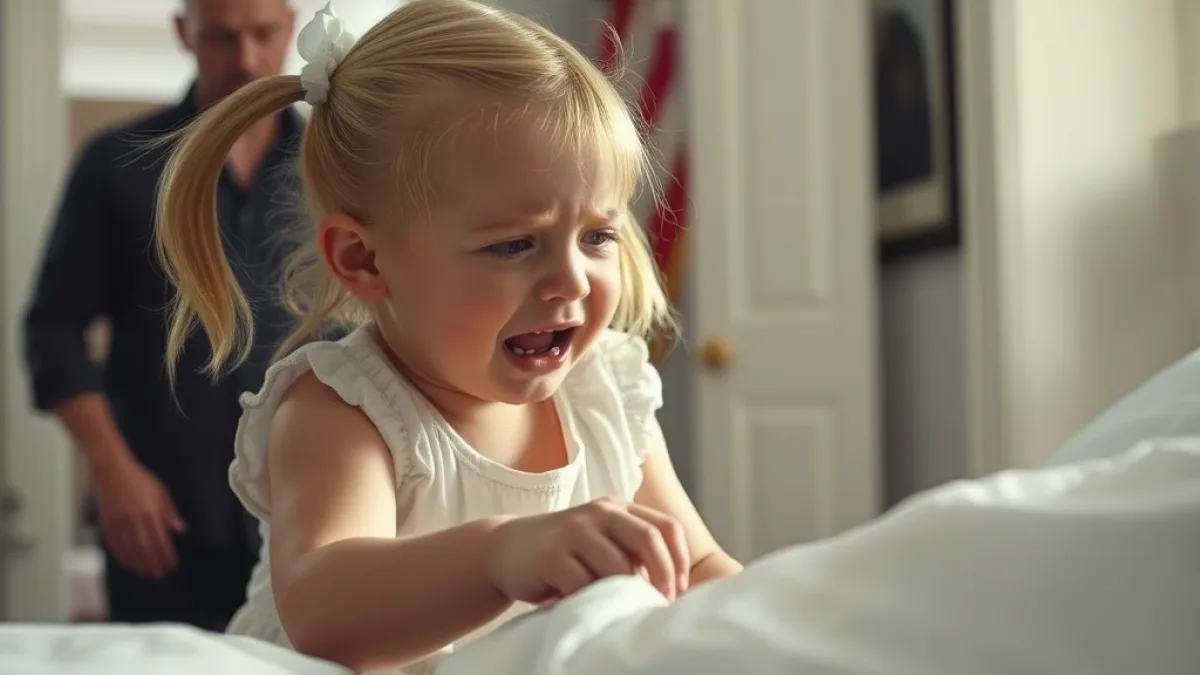 The Toddler Pointed At Her Stepmother Inside The Bedroom