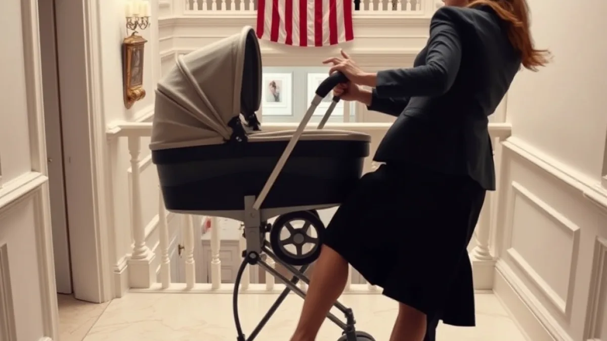 The Maid Caught The Stroller Before It Was Too Late