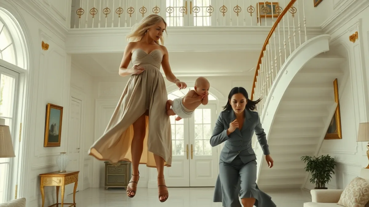 The Maid Caught The Falling Baby Just In Time