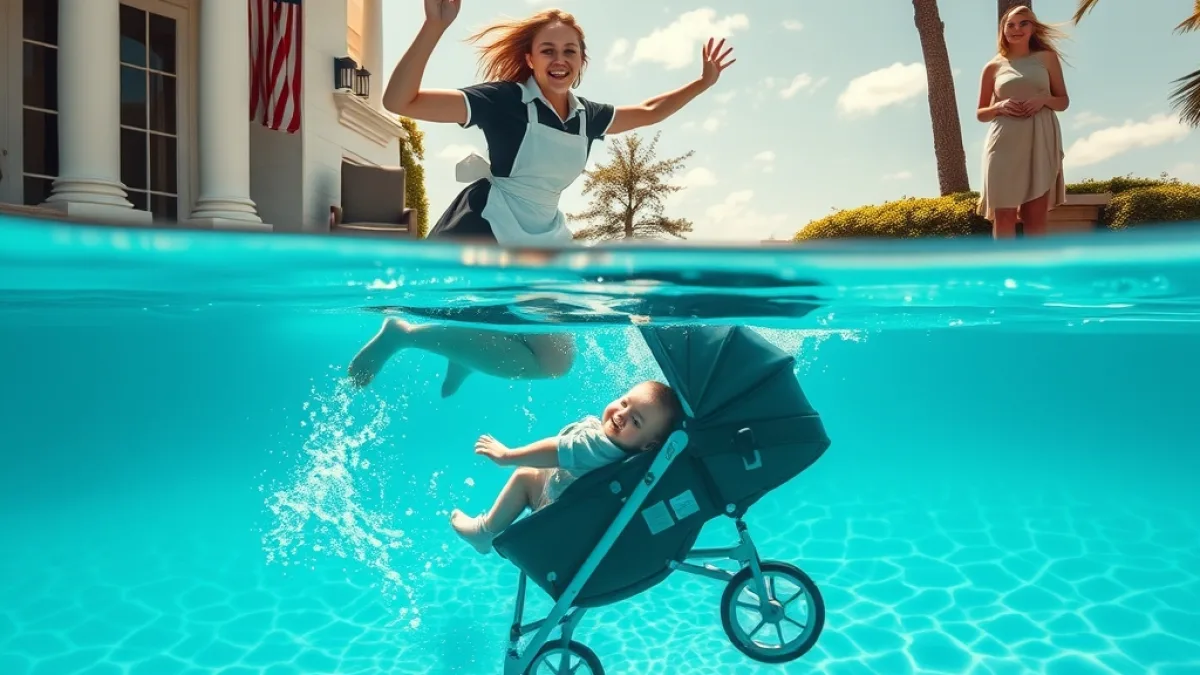 A Housemaid Jumped Into The Pool To Save Her Boss Baby