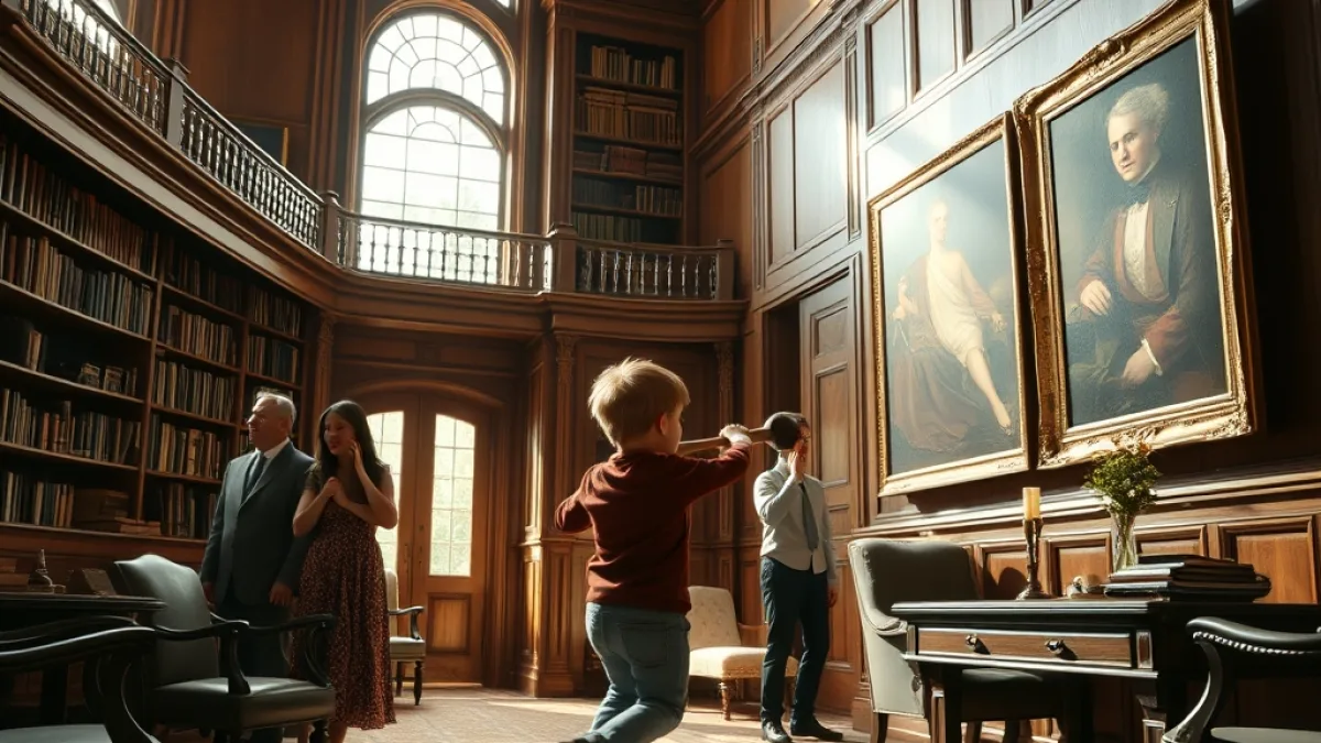 A Boy Smashes A Painting And Finds A Hidden Room