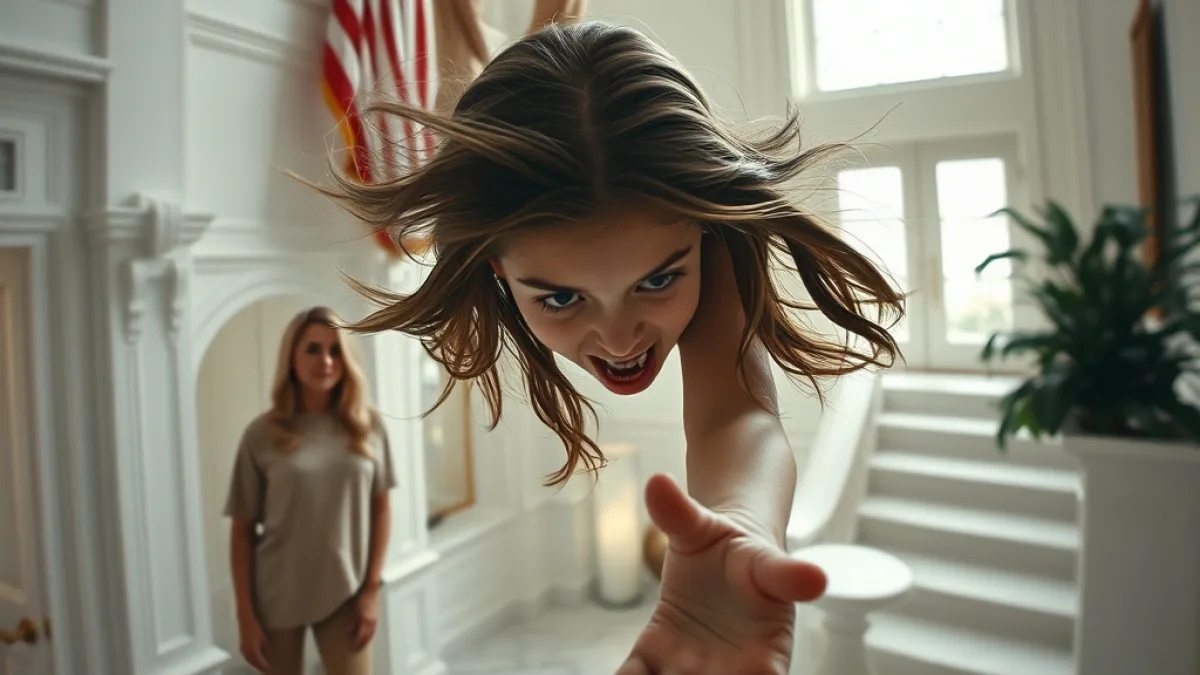 The Stepmother Caught Red Handed On The Balcony Staircase