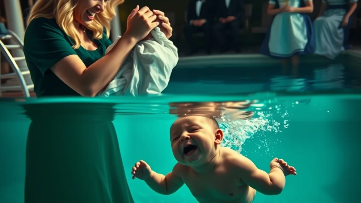 The Maid Jumped Into The Pool To Save Her Secret
