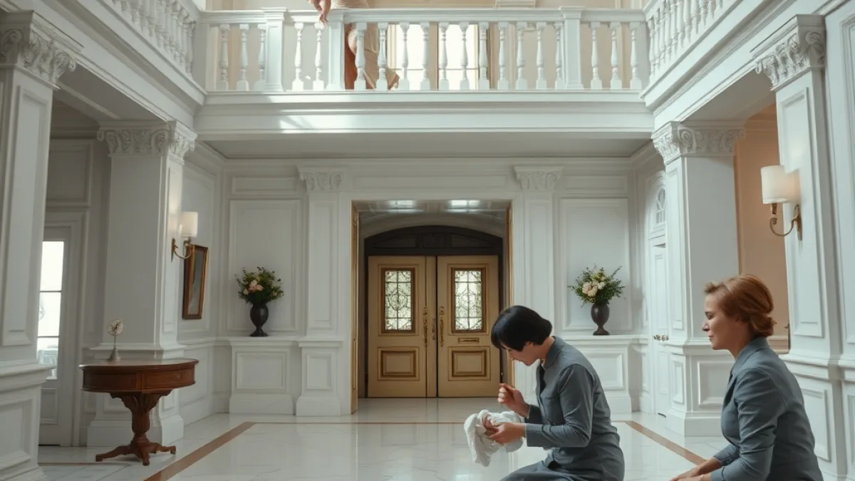 A Maid Catches A Baby Dropped From A Balcony