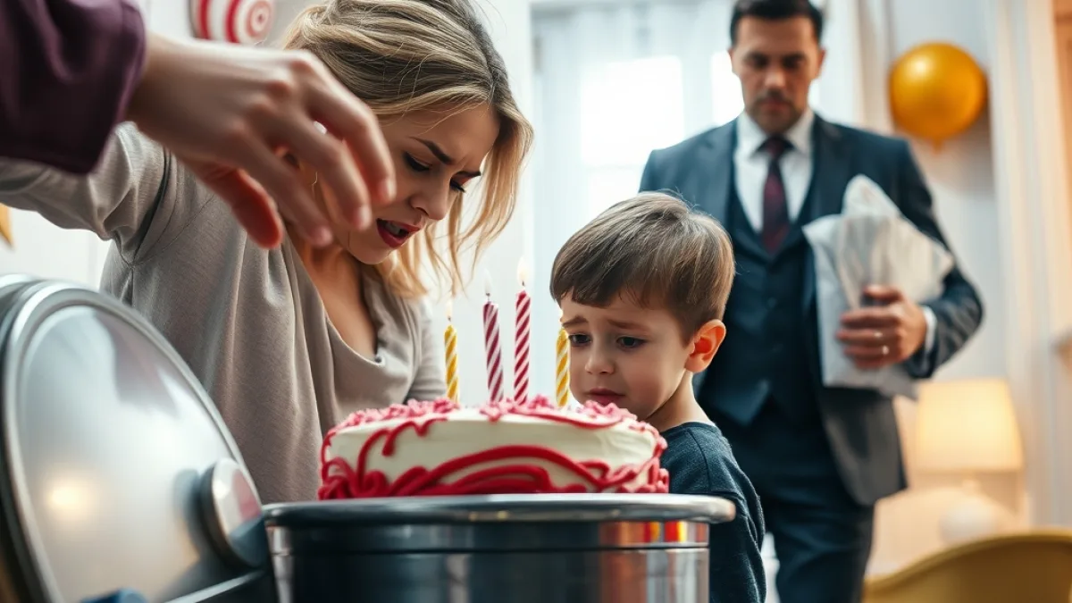 A Cruel Stepmother Threw Away His Birthday Cake
