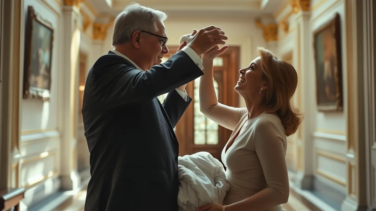 Billionaire Catches Wife Throwing Baby In Grand Foyer