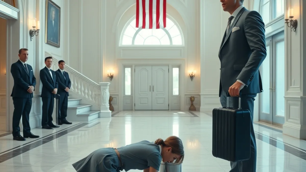 The Maid Scrubbing The Floor Was His Missing Wife