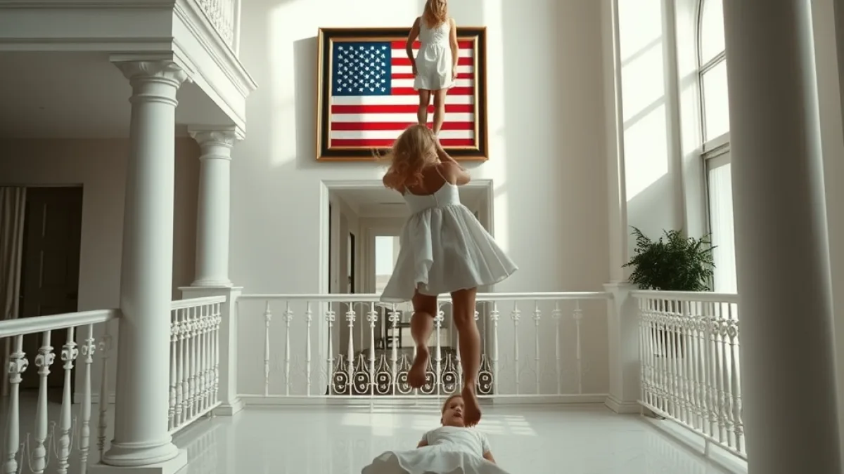 The Maid Caught the Child Just Before She Fell Down