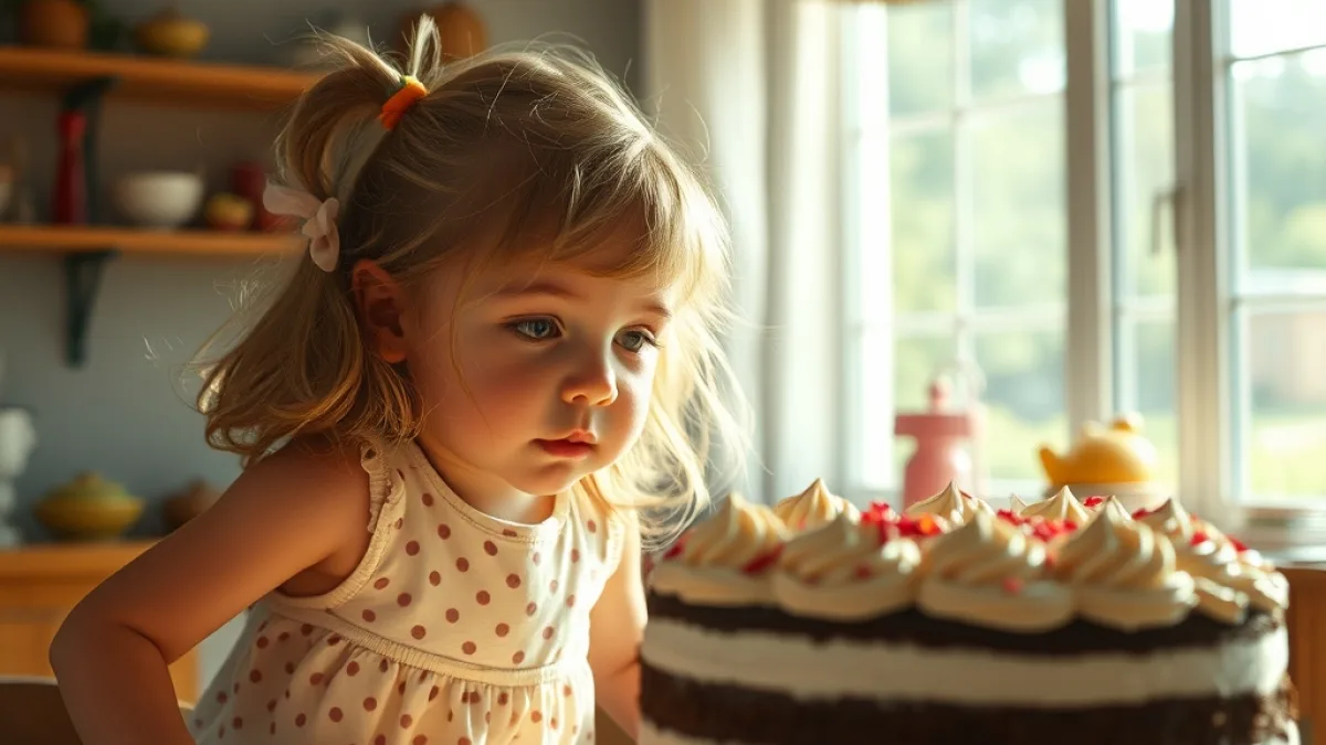 Little Girl Knocks Over Cake to Save a Man Life