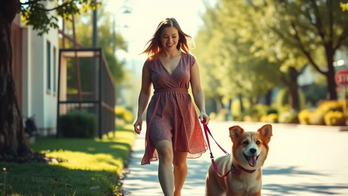 When She Walked the Baby on a Leash