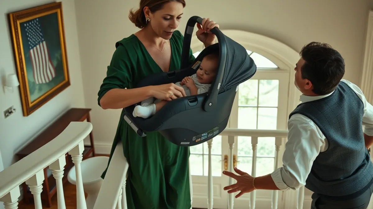 A Nanny Caught A Falling Baby From The Balcony