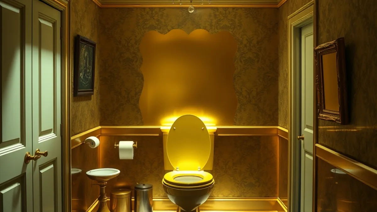 The Golden Toilet In The Berkshire Mansion