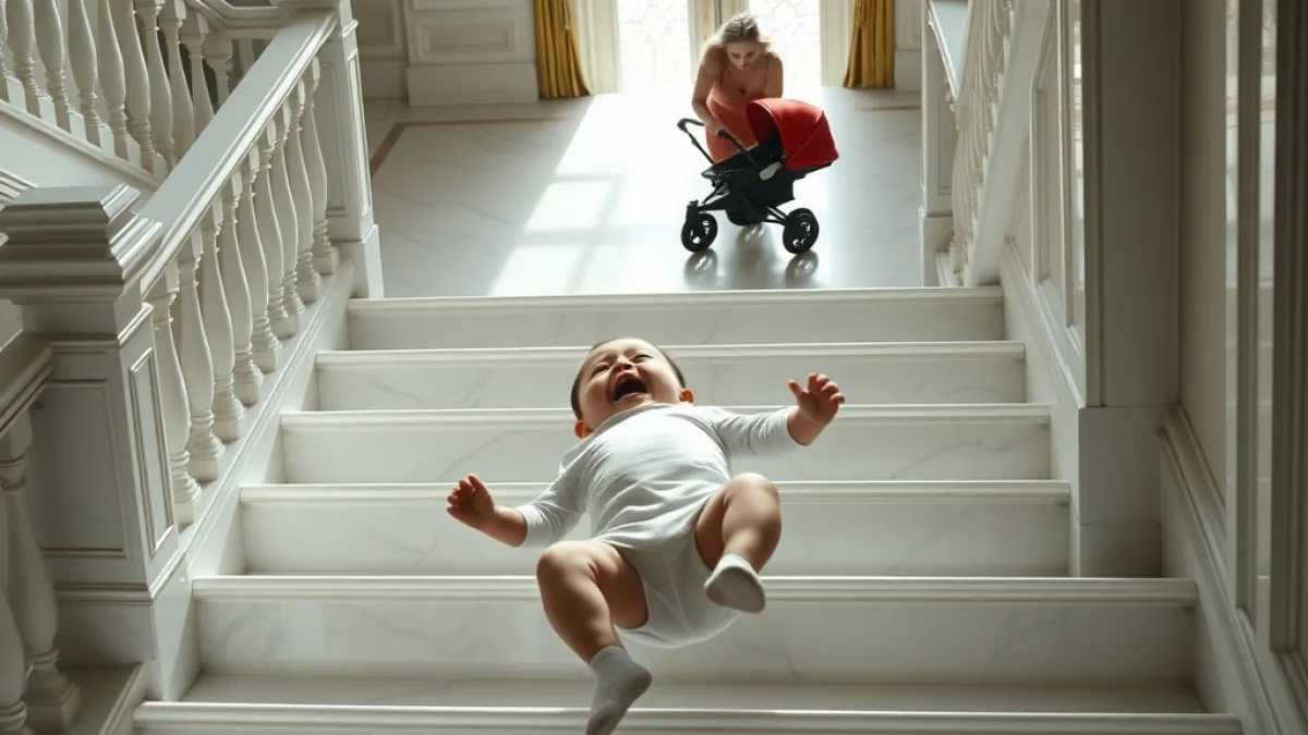 The Rich Stepmother Dropped The Baby Down The Stairs